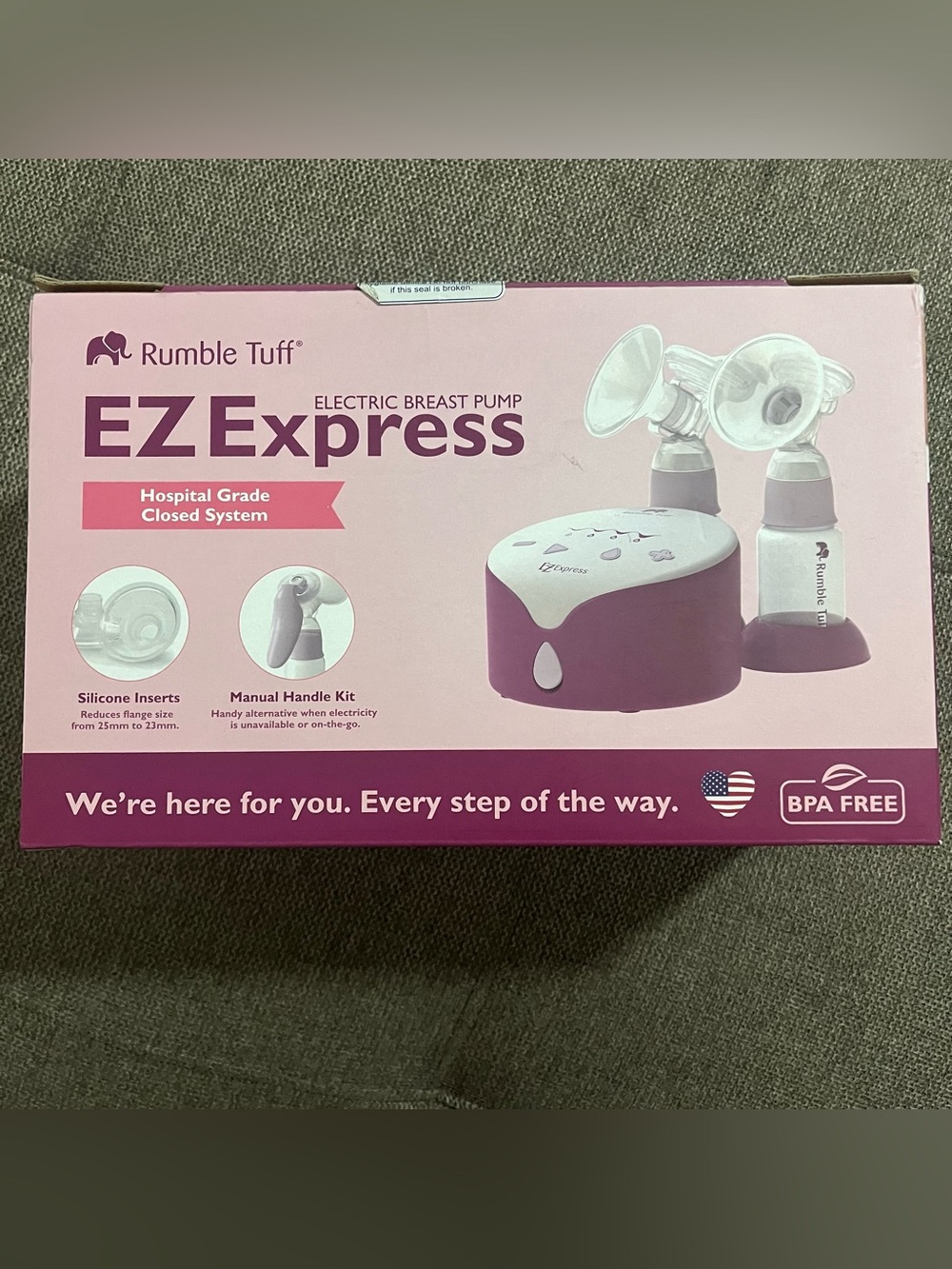 NEW Rumble Tuff EZ Express Electric Breast Pump